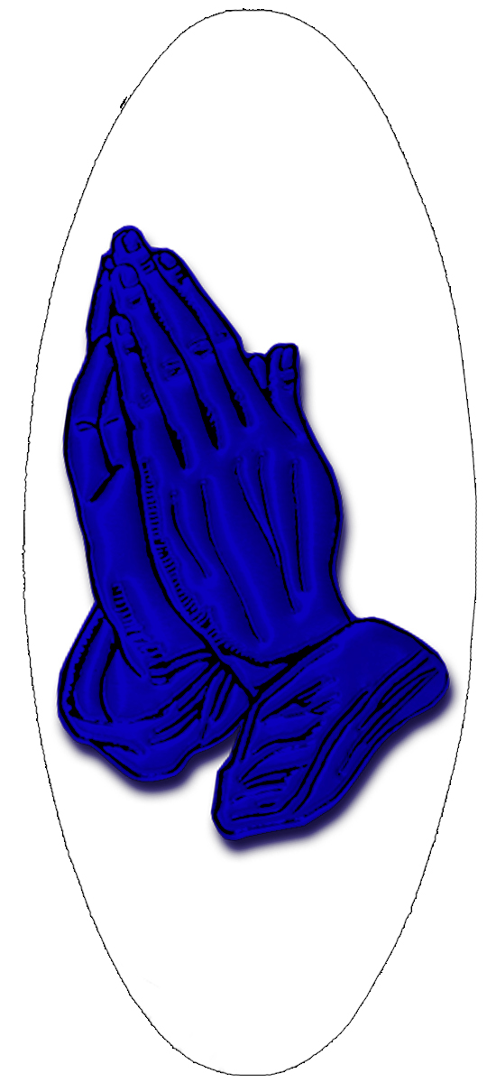 A18 Praying Hands White Royal Blue PROOF 2